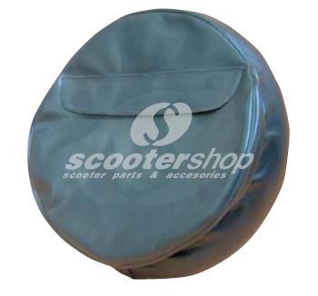 Black wheel cover with case for wheel 3.50 -10